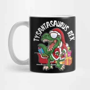 TySantaSaurus Rex Dinosaur Christmas T Rex Mug
